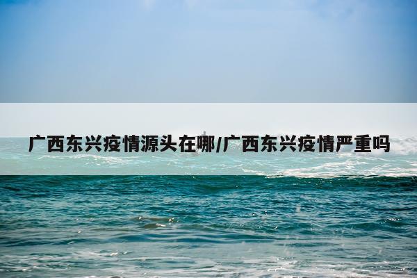 广西东兴疫情源头在哪/广西东兴疫情严重吗