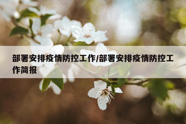 部署安排疫情防控工作/部署安排疫情防控工作简报