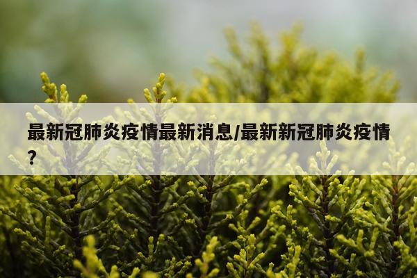 最新冠肺炎疫情最新消息/最新新冠肺炎疫情?