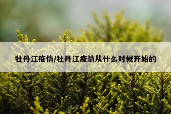 牡丹江疫情/牡丹江疫情从什么时候开始的