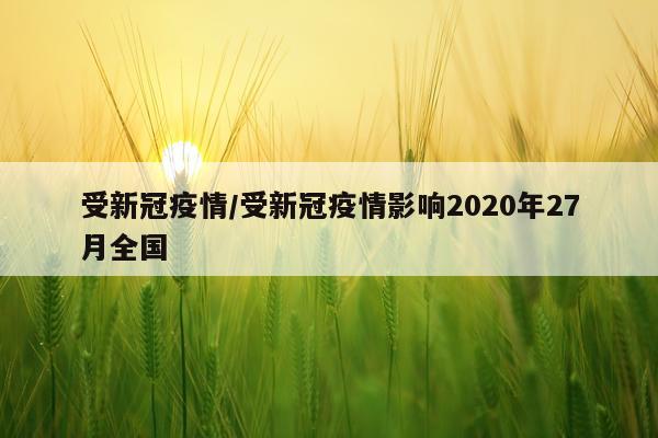 受新冠疫情/受新冠疫情影响2020年27月全国