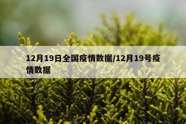 12月19日全国疫情数据/12月19号疫情数据