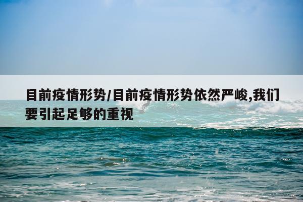 目前疫情形势/目前疫情形势依然严峻,我们要引起足够的重视