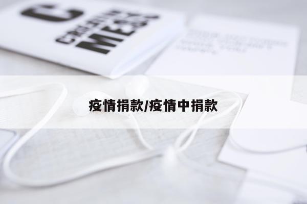 疫情捐款/疫情中捐款