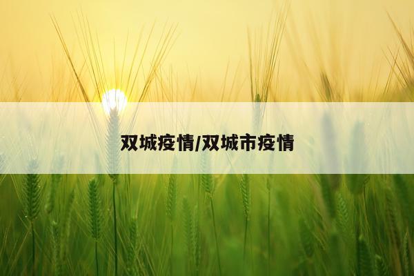 双城疫情/双城市疫情