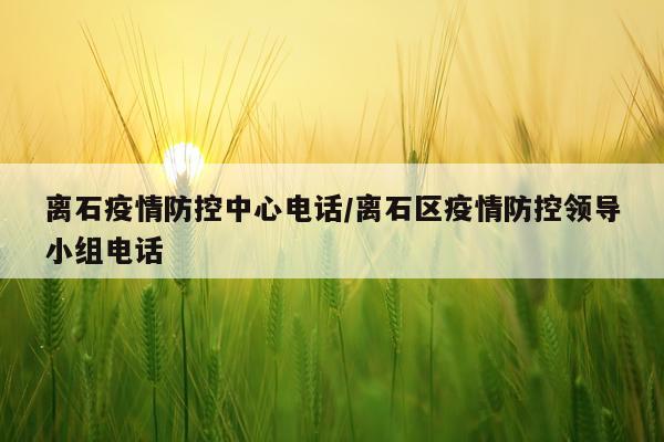 离石疫情防控中心电话/离石区疫情防控领导小组电话
