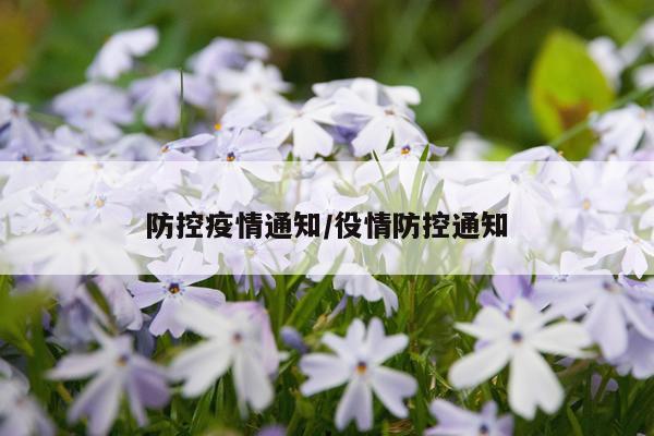 防控疫情通知/役情防控通知