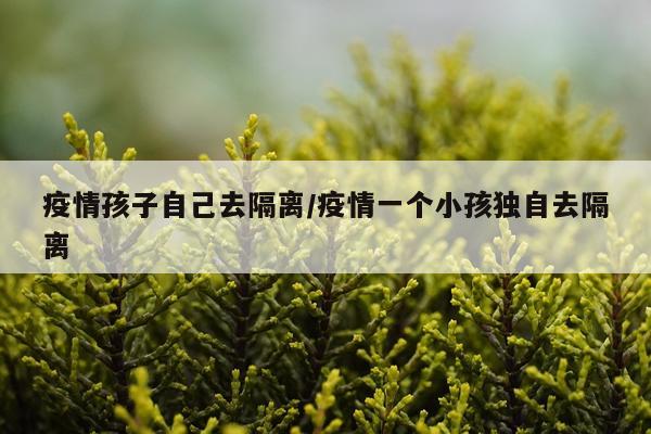 疫情孩子自己去隔离/疫情一个小孩独自去隔离