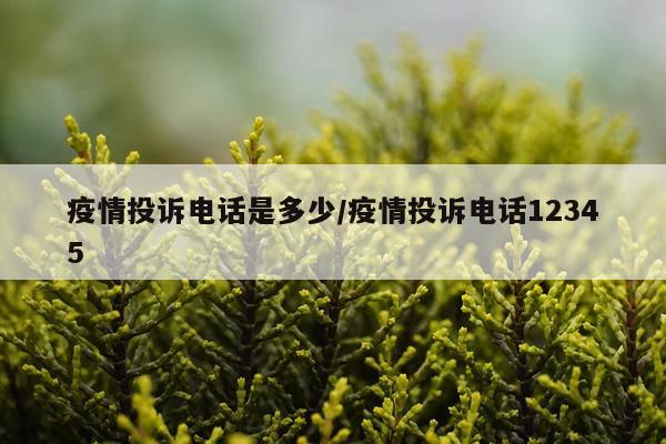 疫情投诉电话是多少/疫情投诉电话12345