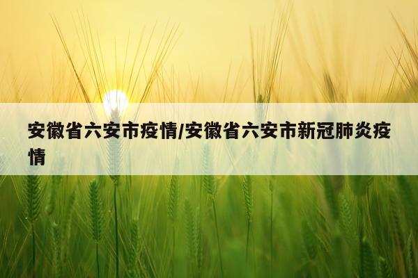 安徽省六安市疫情/安徽省六安市新冠肺炎疫情