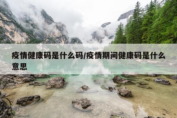 疫情健康码是什么码/疫情期间健康码是什么意思