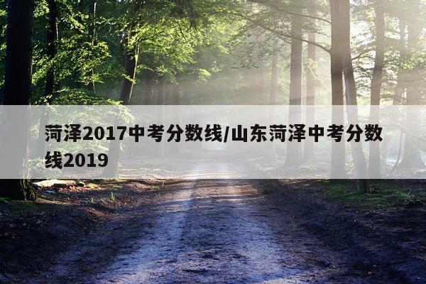 菏泽2017中考分数线/山东菏泽中考分数线2019