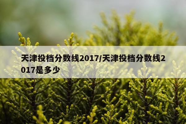 天津投档分数线2017/天津投档分数线2017是多少