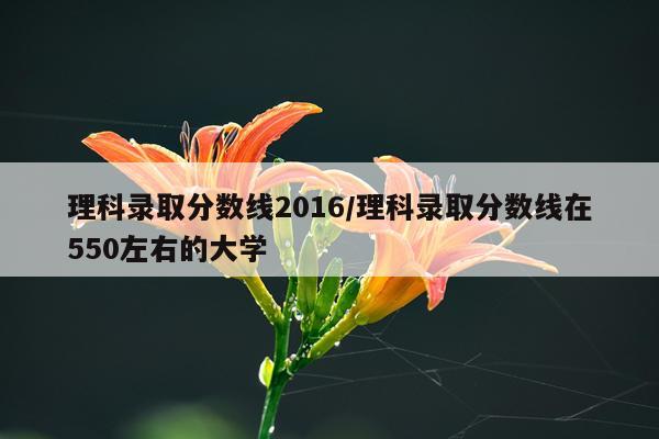 理科录取分数线2016/理科录取分数线在550左右的大学