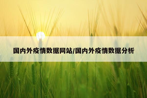 国内外疫情数据网站/国内外疫情数据分析