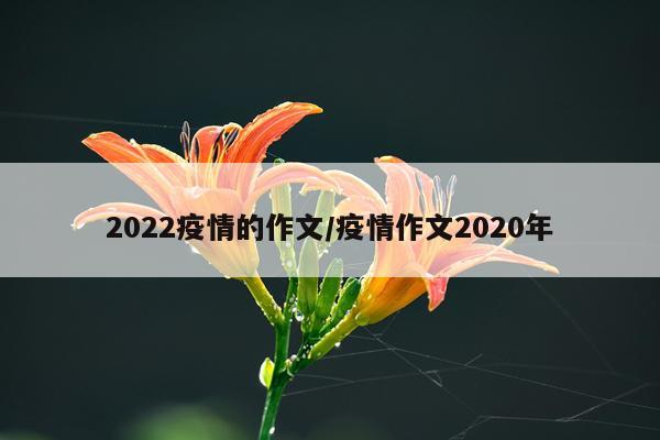 2022疫情的作文/疫情作文2020年