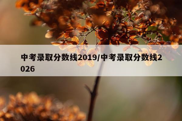中考录取分数线2019/中考录取分数线2026