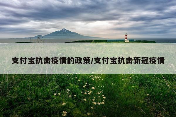 支付宝抗击疫情的政策/支付宝抗击新冠疫情