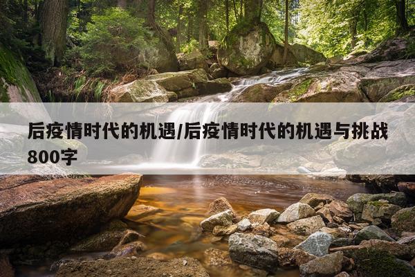 后疫情时代的机遇/后疫情时代的机遇与挑战800字