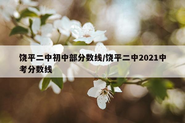 饶平二中初中部分数线/饶平二中2021中考分数线