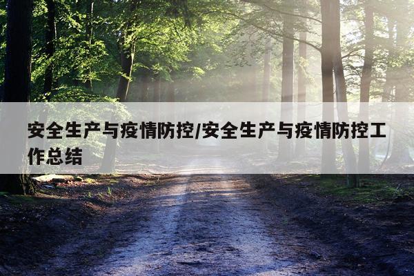 安全生产与疫情防控/安全生产与疫情防控工作总结