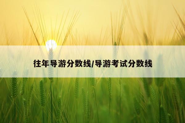 往年导游分数线/导游考试分数线