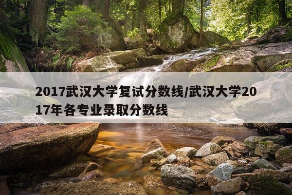 2017武汉大学复试分数线/武汉大学2017年各专业录取分数线