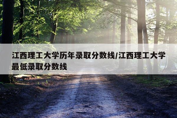 江西理工大学历年录取分数线/江西理工大学最低录取分数线