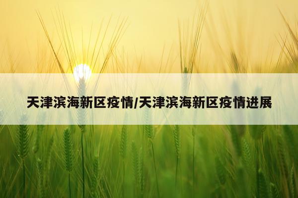天津滨海新区疫情/天津滨海新区疫情进展