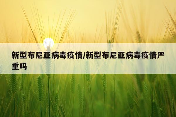 新型布尼亚病毒疫情/新型布尼亚病毒疫情严重吗