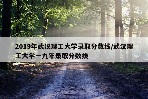2019年武汉理工大学录取分数线/武汉理工大学一九年录取分数线