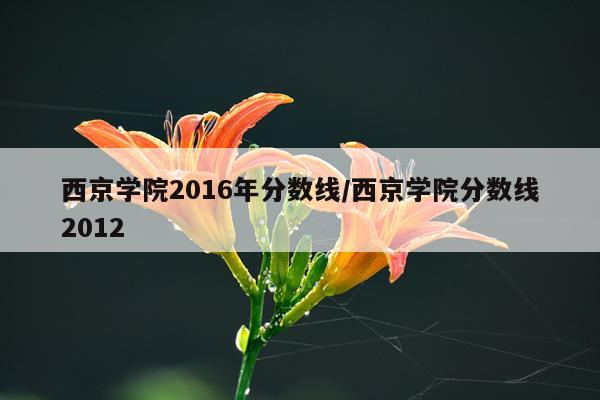 西京学院2016年分数线/西京学院分数线2012