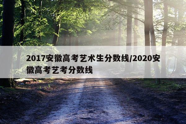 2017安徽高考艺术生分数线/2020安徽高考艺考分数线