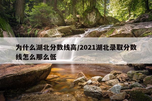 为什么湖北分数线高/2021湖北录取分数线怎么那么低