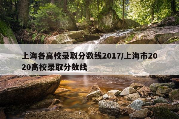 上海各高校录取分数线2017/上海市2020高校录取分数线