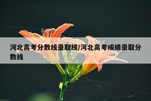 河北高考分数线录取线/河北高考成绩录取分数线