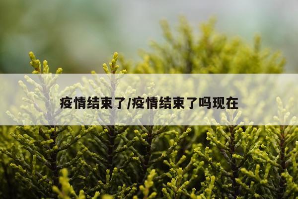 疫情结束了/疫情结束了吗现在