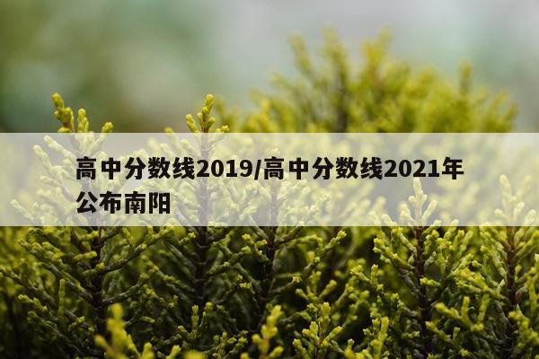高中分数线2019/高中分数线2021年公布南阳