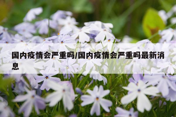国内疫情会严重吗/国内疫情会严重吗最新消息