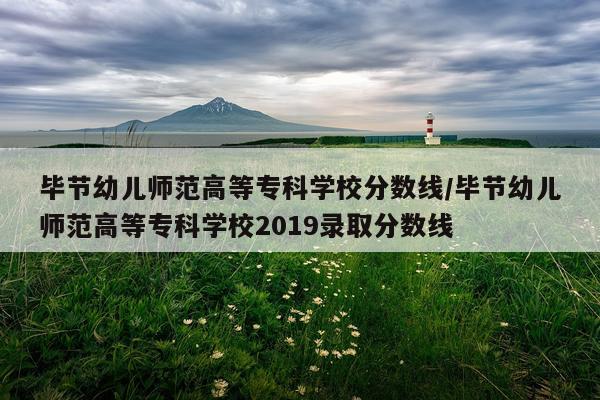 毕节幼儿师范高等专科学校分数线/毕节幼儿师范高等专科学校2019录取分数线