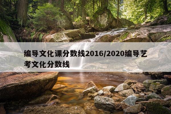 编导文化课分数线2016/2020编导艺考文化分数线