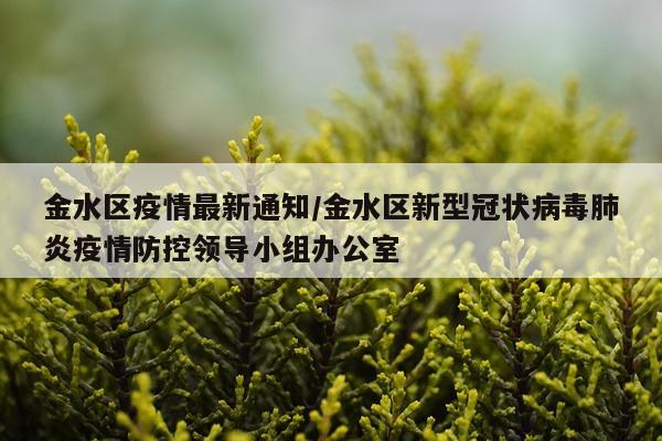 金水区疫情最新通知/金水区新型冠状病毒肺炎疫情防控领导小组办公室