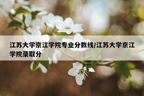 江苏大学京江学院专业分数线/江苏大学京江学院录取分