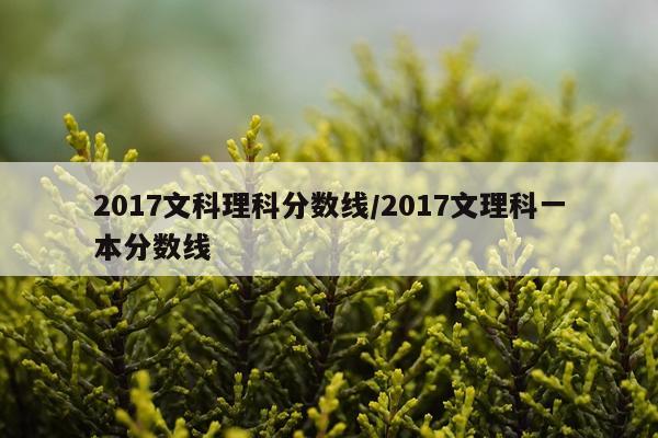 2017文科理科分数线/2017文理科一本分数线