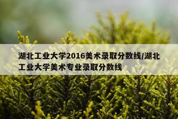 湖北工业大学2016美术录取分数线/湖北工业大学美术专业录取分数线