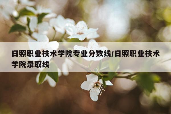 日照职业技术学院专业分数线/日照职业技术学院录取线