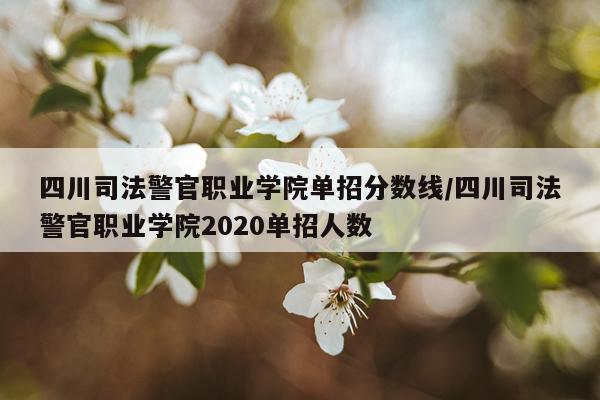 四川司法警官职业学院单招分数线/四川司法警官职业学院2020单招人数