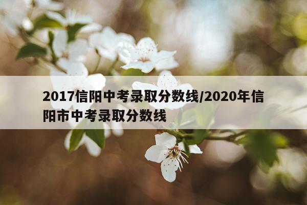 2017信阳中考录取分数线/2020年信阳市中考录取分数线