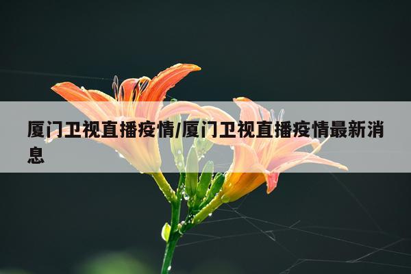 厦门卫视直播疫情/厦门卫视直播疫情最新消息