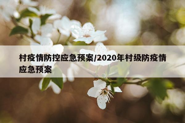 村疫情防控应急预案/2020年村级防疫情应急预案